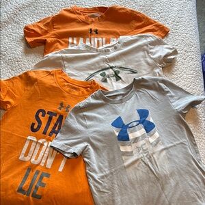 Under Armour Kids' Orange and Gray T-Shirts Set size XS